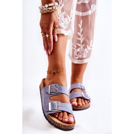 FB1 Ženske papuče Blue Misandei plava 1