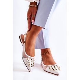 Ženske balerinke s nitnama Bijele Kinley bijela 2