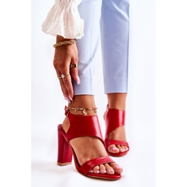 Crvene Maronni sandale s širokim izrezom crvena 1