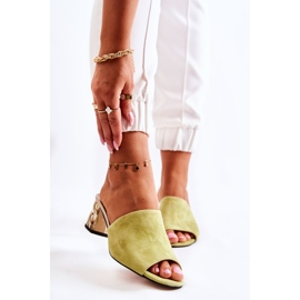 PA2 Ženske antilop papuče na petu Green Perry zelena 1