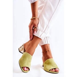 PA2 Ženske antilop papuče na petu Green Perry zelena 2