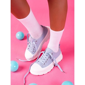 SHELOVET Plave tenisice na platformi plava 1