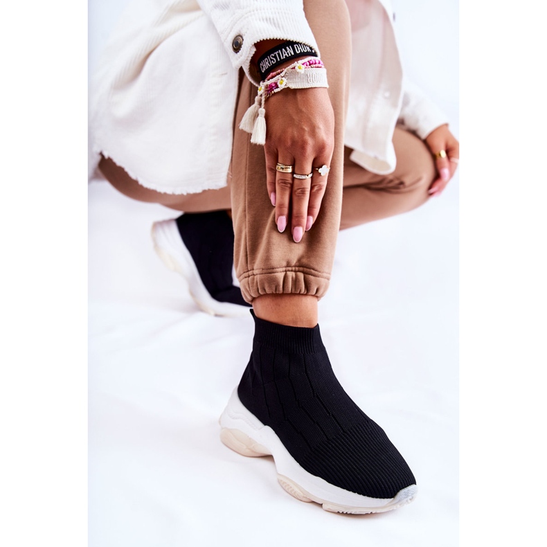 Ženske visoke platnene sportske cipele crne Nolly crna 1