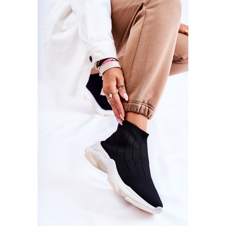 Ženske visoke platnene sportske cipele crne Nolly crno 2