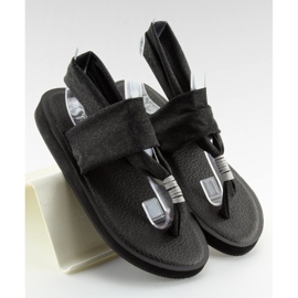 Crne pamučne sandale DD81P crna 2