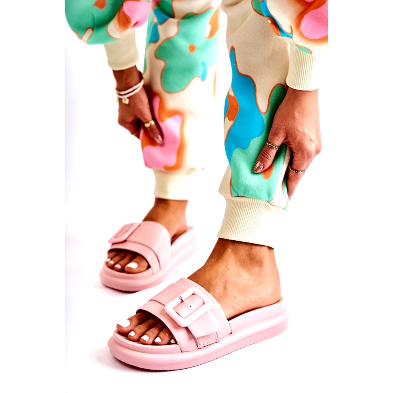 Ženske japanke s kopčom, ružičaste ružičasta 1