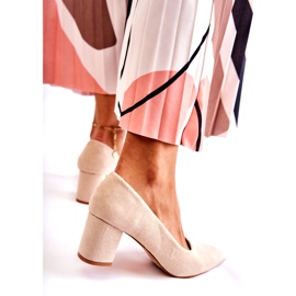 PS1 Klasične cipele od antilopa na traci Bež Lency 3