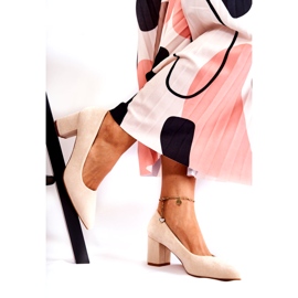 PS1 Klasične cipele od antilopa na traci Bež Lency 2