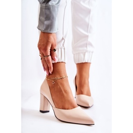 PA2 Moderne kožne cipele na šanku Bež Emotion 1