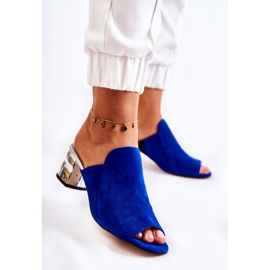 Ženske antilop papuče na petu mornarsko plave plava 1