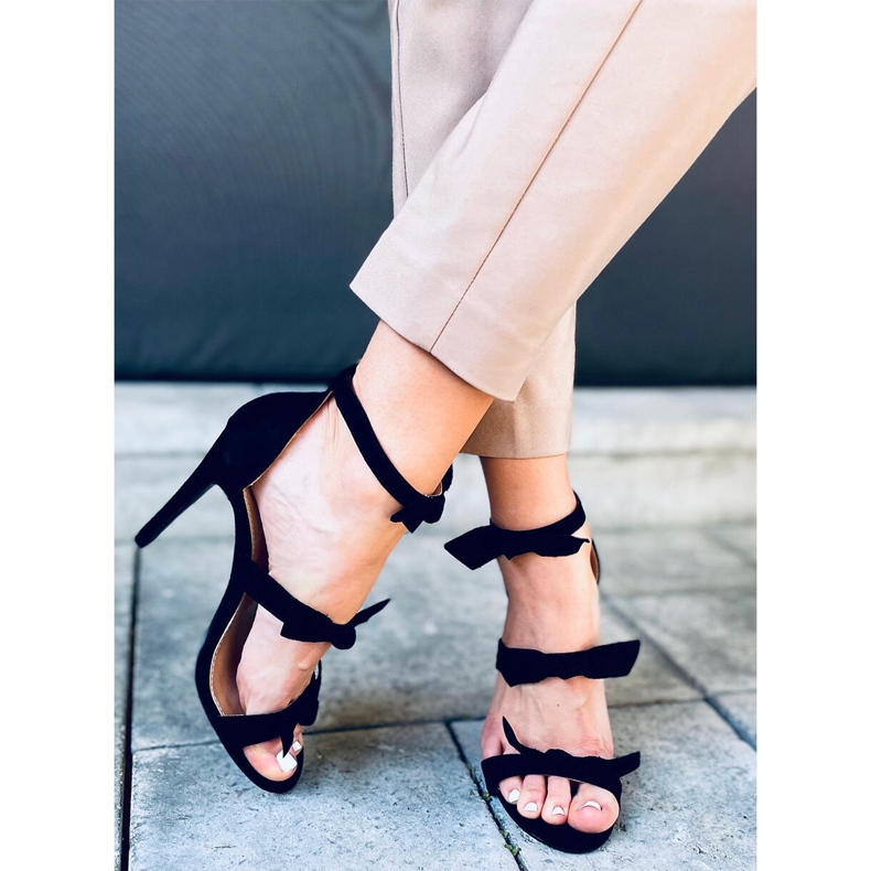 Celestia Crne sandale na visokoj potpetici crna 1