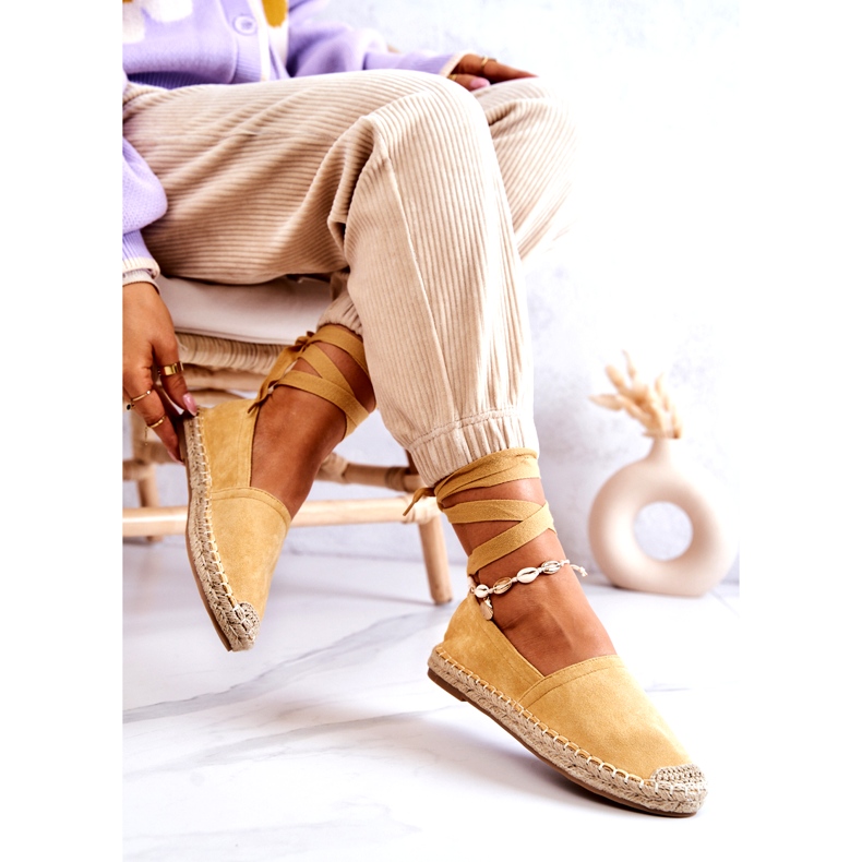 FB1 Vezane žute Ismanne antilop espadrile žuta boja 4