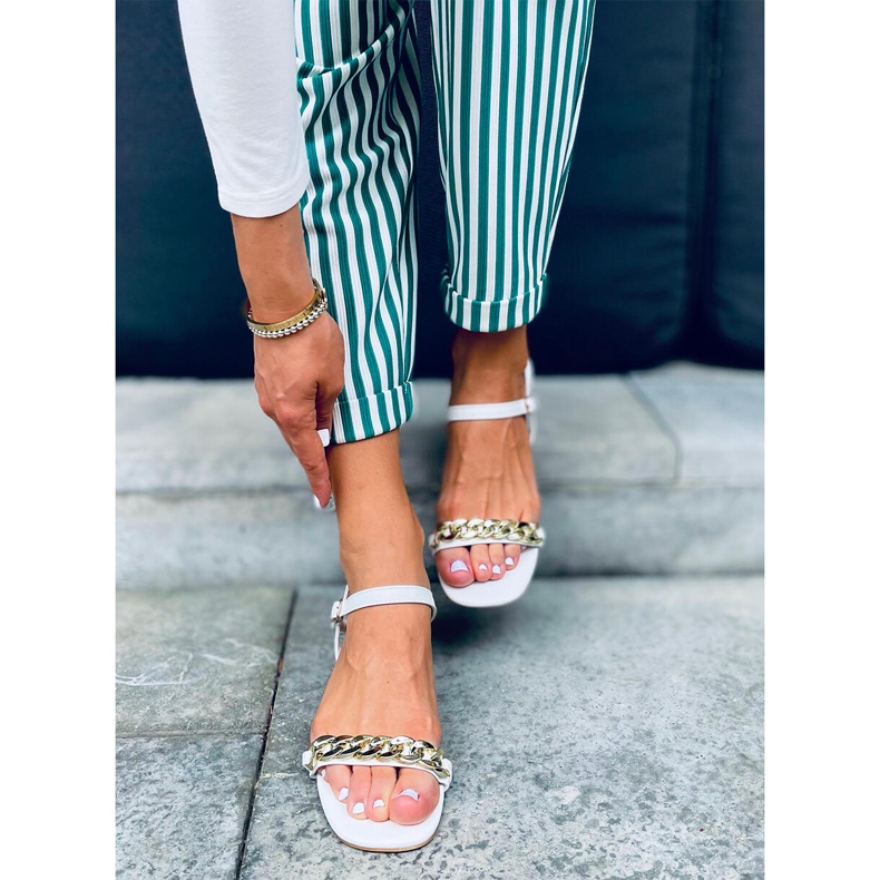 Sandale s niskom potpeticom od Daphne White bijela 1