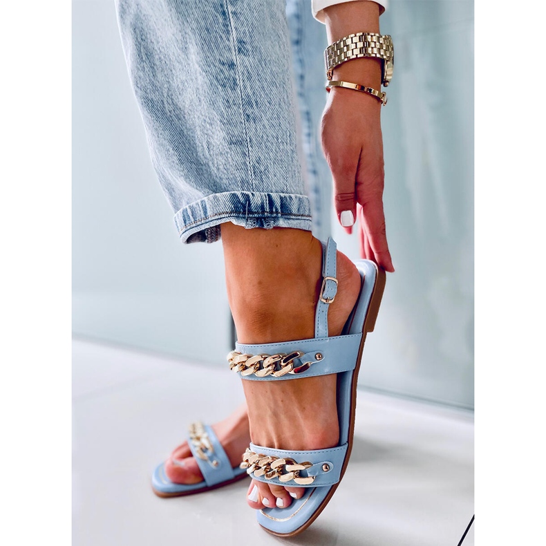 Sandale s lančićima Indijsko plave plava 2