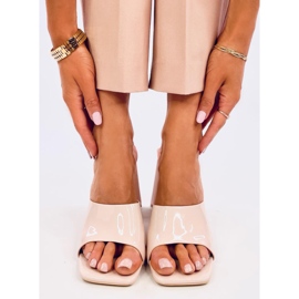 Meryl Nude sandale na visoku petu bež 1