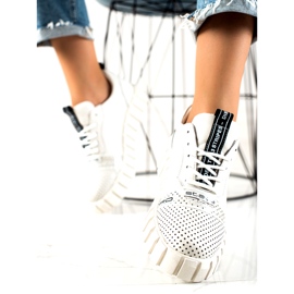 ARTIKER Bijele modne kožne cipele bijela 2