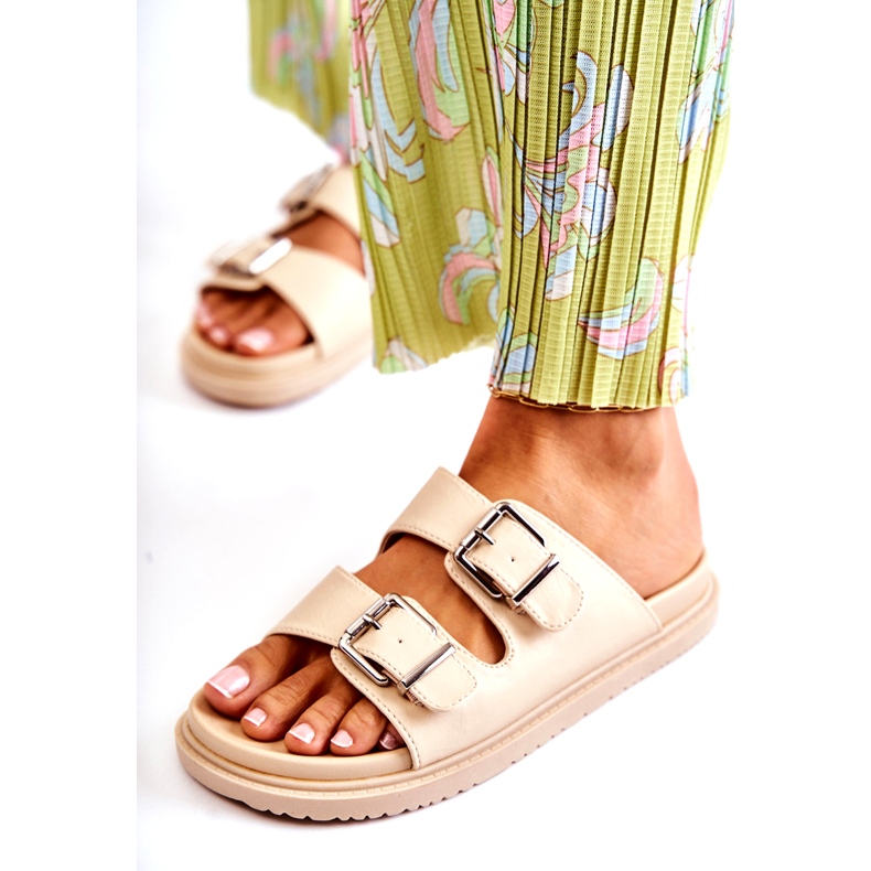 PJ1 Klasični ženski bež natikači Weston 2