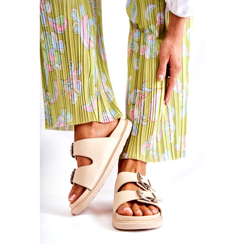 PJ1 Klasični ženski bež natikači Weston 3