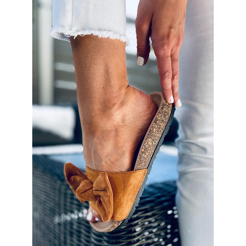 Kiara Camel papuče od pluta smeđa 1