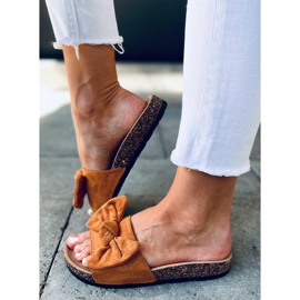 Kiara Camel papuče od pluta smeđa 2