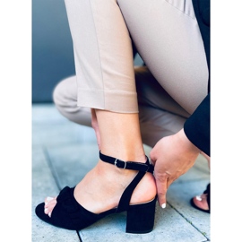 Giselle crne sandale na petu crna 1