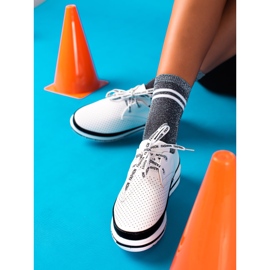 ARTIKER Kožne modne cipele bijela crno 1