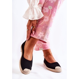 Klasične ženske espadrile od brušene kože crne Calabria crna 2