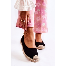 Klasične ženske espadrile od brušene kože crne Calabria crna 1