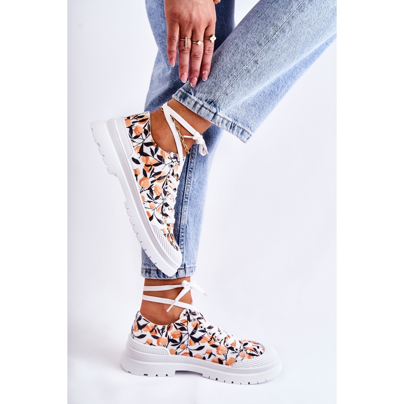 PS1 Niske tenisice vezane bijelim voćem Amissa bijela 2