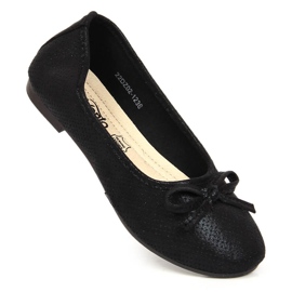 Balerinke za djevojčice s crnom mašnom eVento crna 1