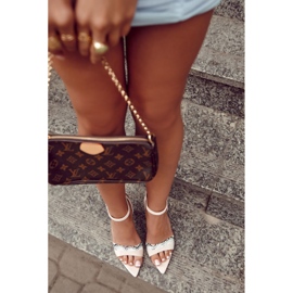 Ženske sandale na visoku petu od antilopa Nude Evisse bež 1