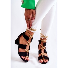 PG1 Crne Erisa sandale s niskom petom bež crno 1