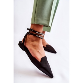 WS1 Crne ženske sandale Amisha sa Spitz prstima crno 1