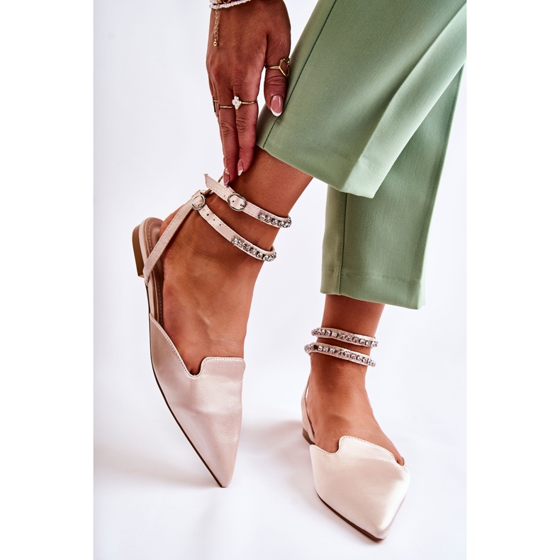 WS1 Ženske sandale s prstima u bež boji Amisha 1