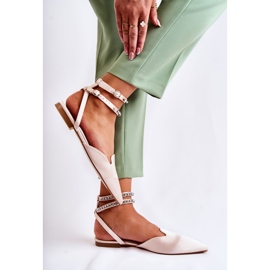 WS1 Ženske sandale s prstima u bež boji Amisha 2