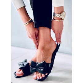 Mili Crne papuče s mašnom crna 1