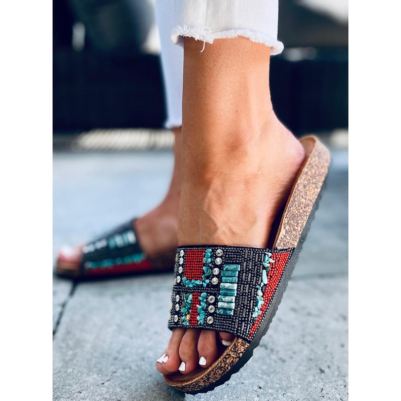 Taida Crne papuče od pluta crna 1