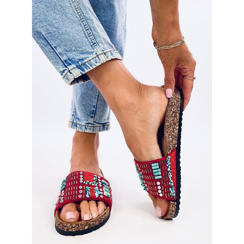 Taida Crvene papuče od pluta crvena 2