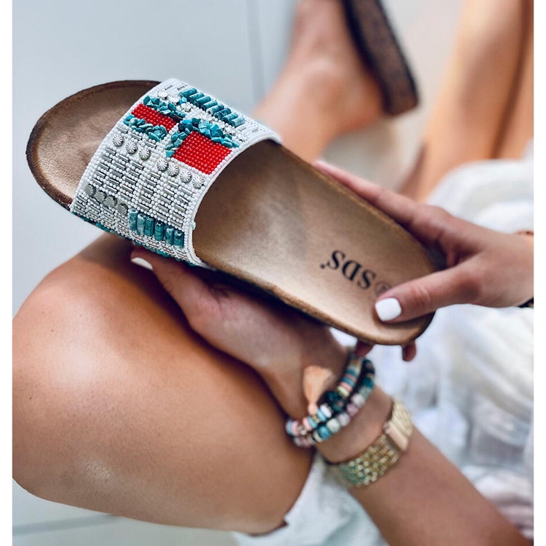 PA1 Taida Bijele papuče od pluta bijela 1