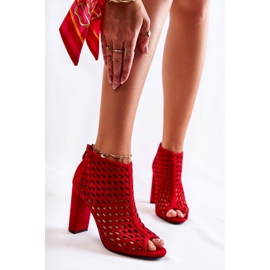 WT1 Crvene čizme Jenissa od brušene kože crvena 1