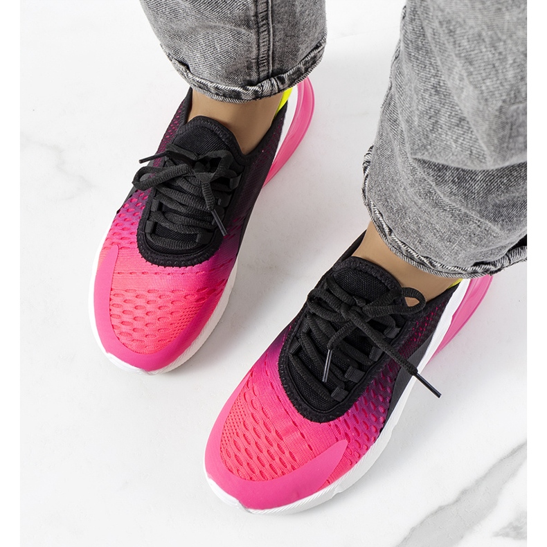 PA1 Glaner crne sportske tenisice crna ružičasta 1