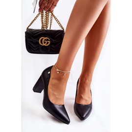 Vinceza Kožne cipele na šanku u Spitz Black Larea crna 1