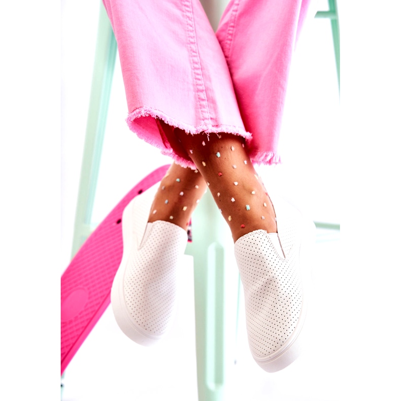 FK2 Ženske bijele Viviana slip on cipele bijela 2