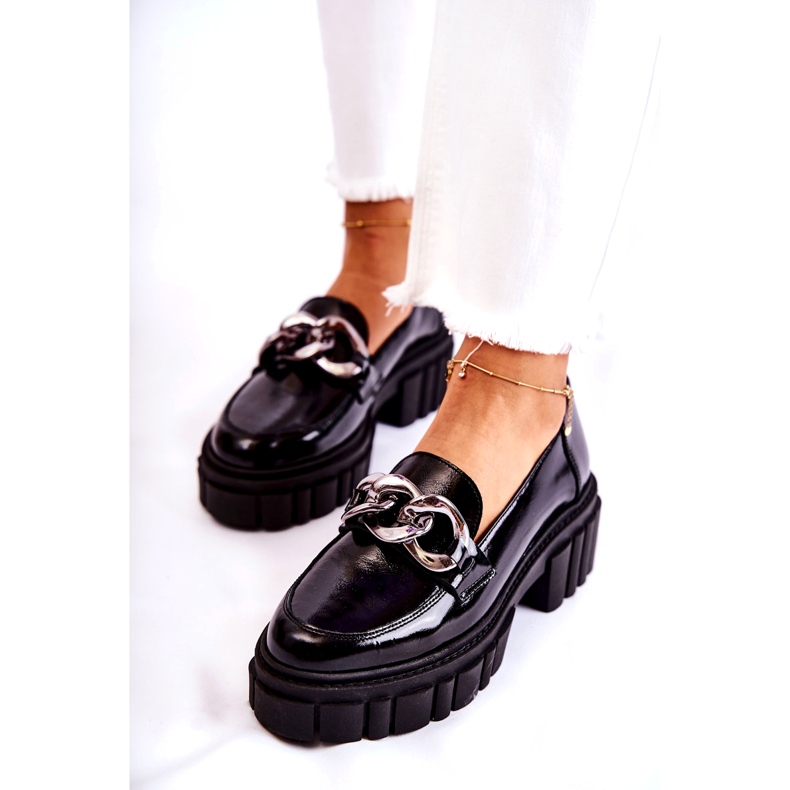 Ženske natikače Kožne natikače crne Laura Messi 2339 crna 3