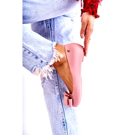 PH1 Ženske gumene balerinke s mašnicom u ružičastom cvijetu ružičasta 4