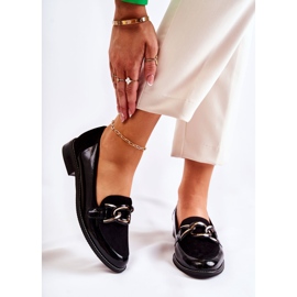 Klasične mokasine s lancem Laura Messi 2531 crne crna 1