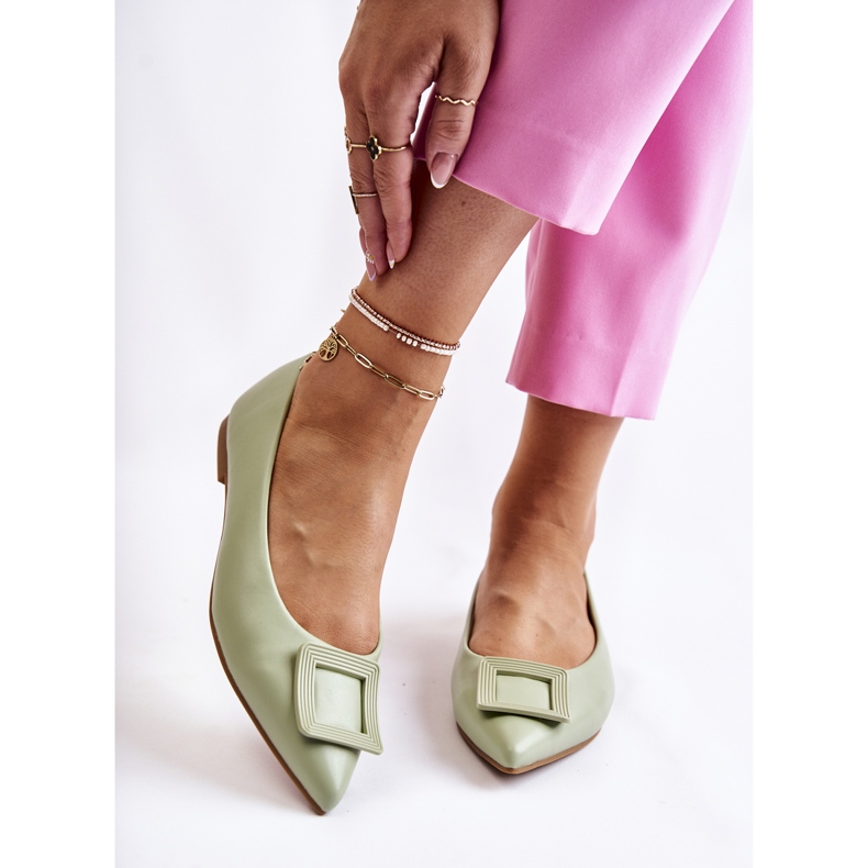 WS1 Balerina s ukrasom u zelenom špicu Simone zelena 1