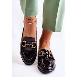 WS1 Ženske lakirane crne mokasine Coriso crno 1