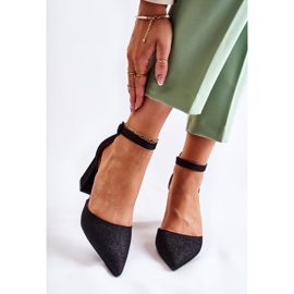 WS1 Sjajne crne cipele Amira na šipci crna 1