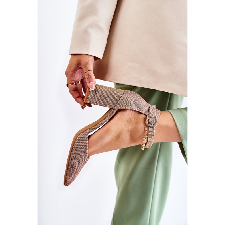 WS1 Sjajne salonke na šipki Tamno zlatne Amira zlatni 2